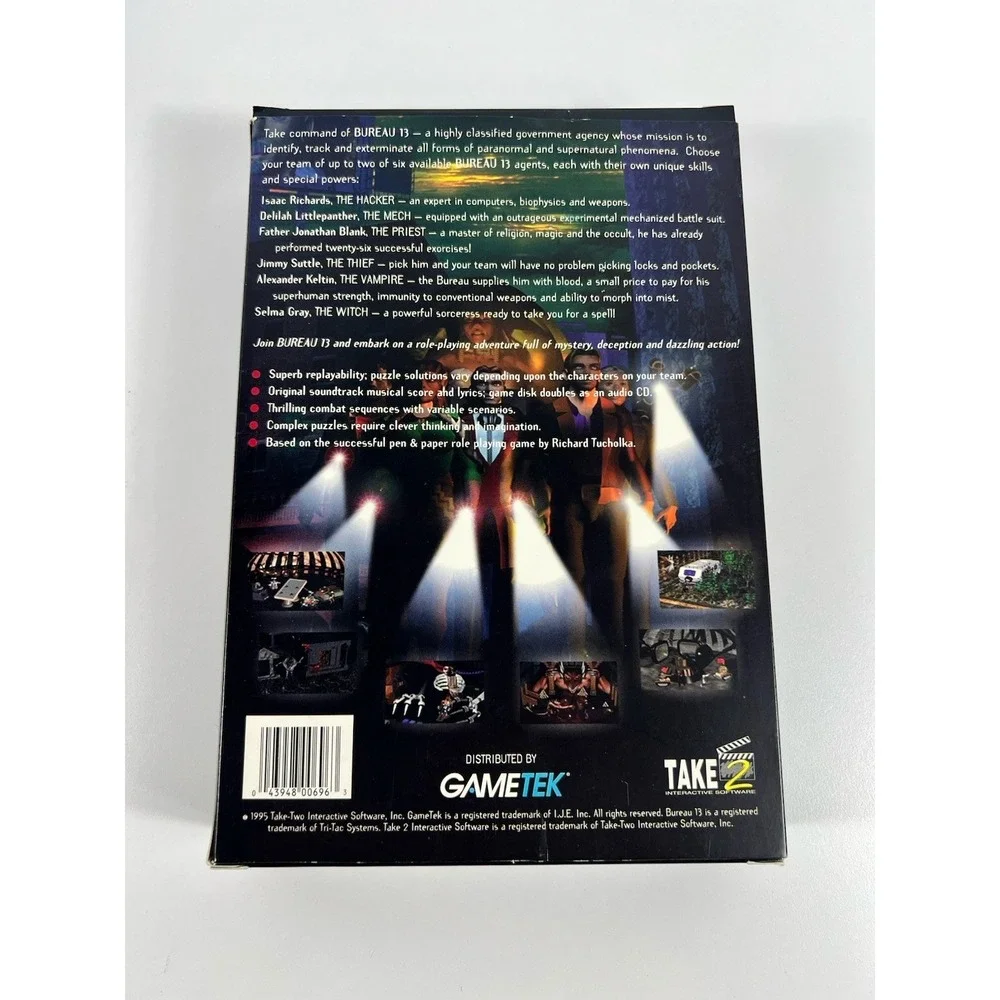 Bureau 13 Big Box PC CD-ROM Take Two Interactive, 1995
